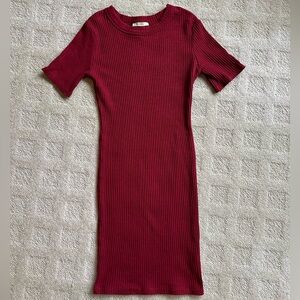 Zara Trafaluc Cranberry Pencil Skirt